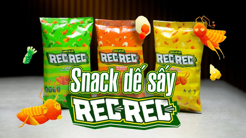 Độc lạ món snack dế sấy REC REC đầu tiên tại Việt Nam